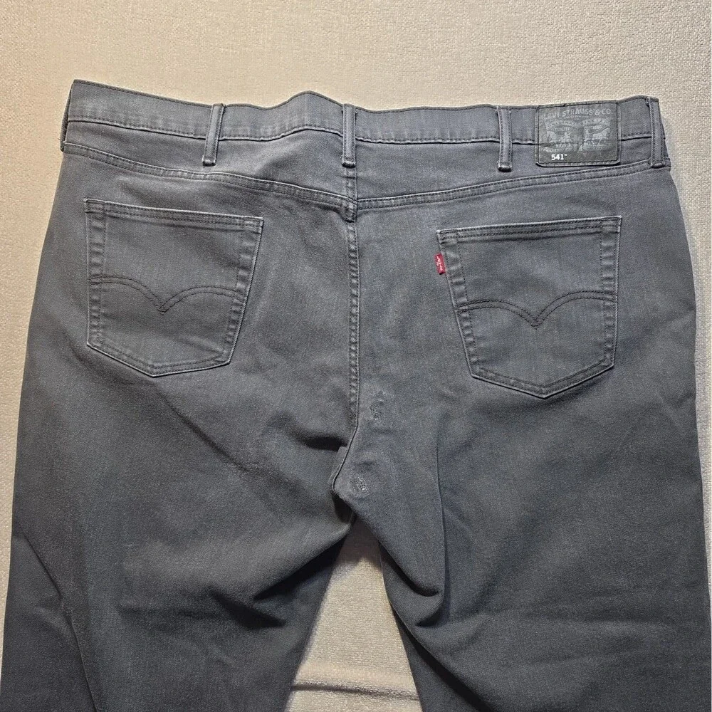 Levis 541 Jeans Men's 48x32 Athletic Taper Gray Denim